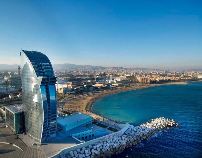 Vistas panorámica en hotel vela en Barcelona